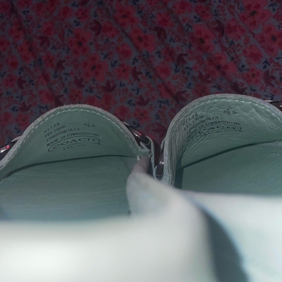 Coach Mint Leather Loafers - Picture 4 of 11